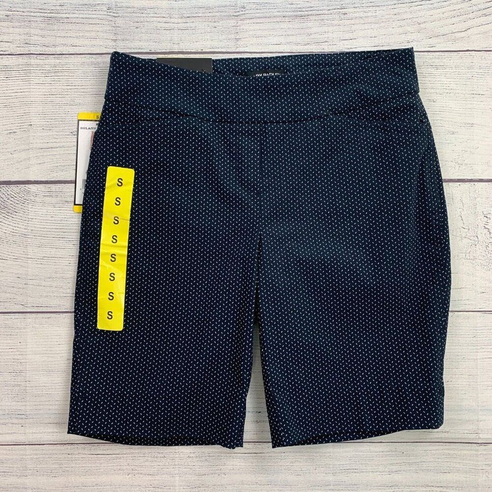 Hilary Radley Bermuda Shorts sz Small S 6 Navy Pull on Style Stretch New NWT